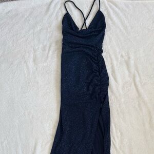 Elegant Navy Blue Maxi dress